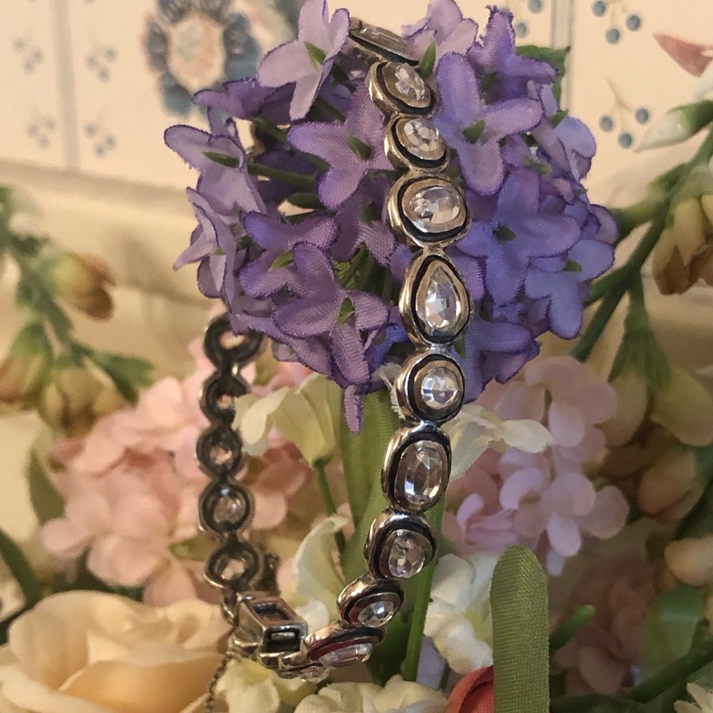 Silpada Sterling Silver Cubic Zirconia “Brilliance” Bangle Bracelet B2710